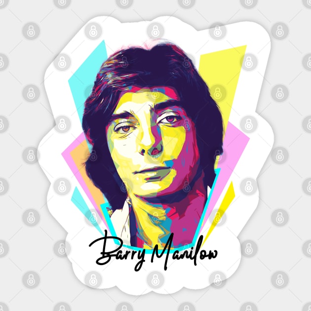 Wpap Pop Art Barry Manilow Sticker by Piomio